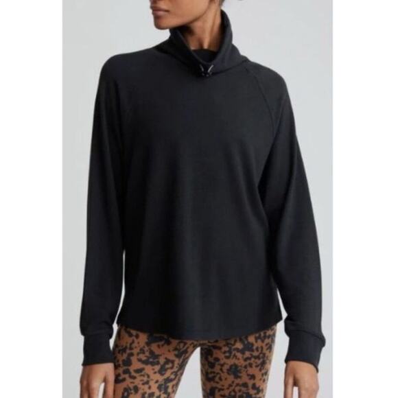 Varley Adkisson Black Stretch Active Funnel Neck Sweatshirt Size Medium - Picture 1 of 7